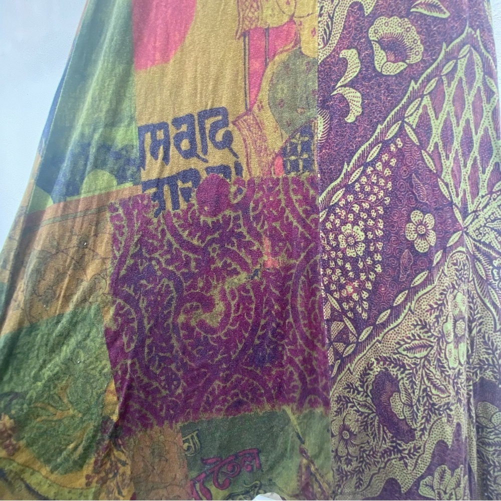 Y2K Desigual Multicolor Indian Print Asymmetrical MIDI Dress Size Small - Picture 8 of 10
